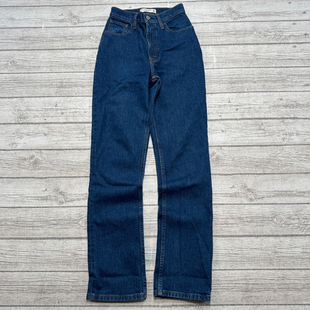 Abercrombie & Fitch Jeans Women's 000 Dark Wash 90s Straight Leg Ultra High Rise